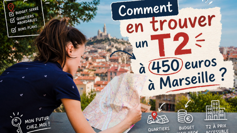 Recherche d'une location T2 à Marseille 450 à euros