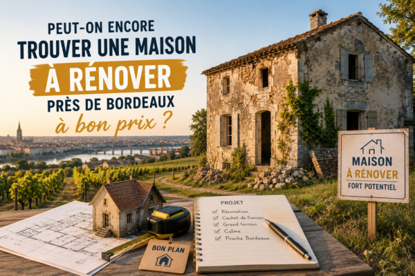Peut-on encore trouver une maison à rénover près de Bordeaux à bon prix ?